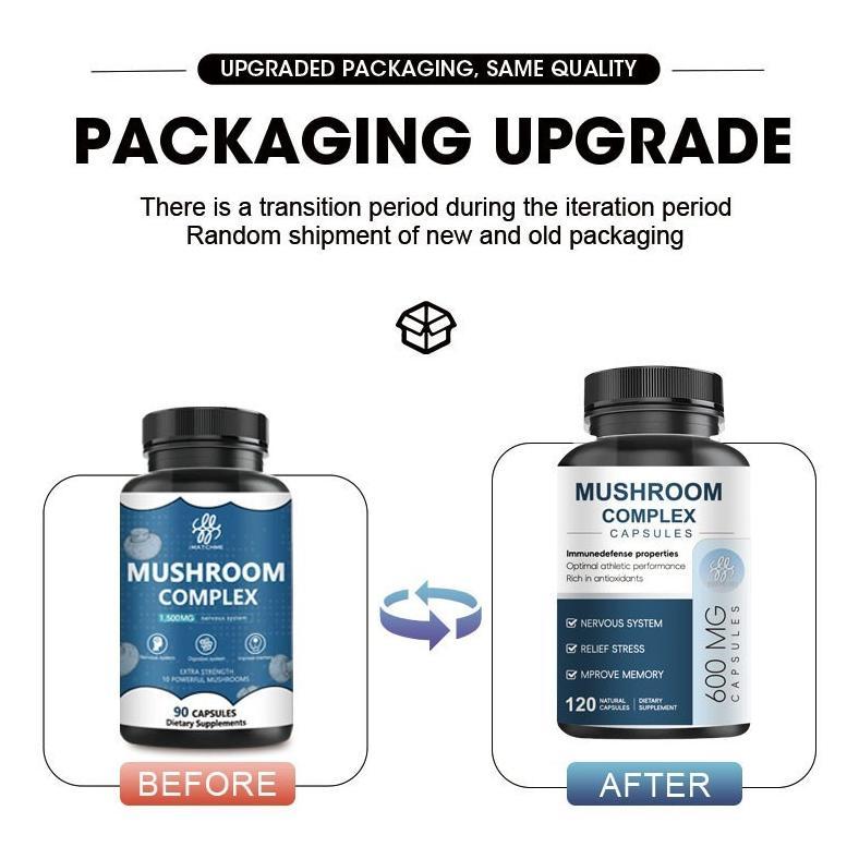 Usa Vitamin Mushroom Complex - 120 Kapsul Lions Mane Cordyceps Mushrooms Original