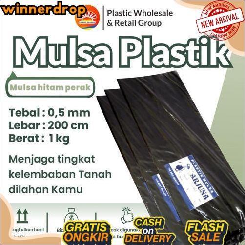 Harga Grosir Plastik Mulsa Hitam Perak 0,5X200 Kemasan 1Kg