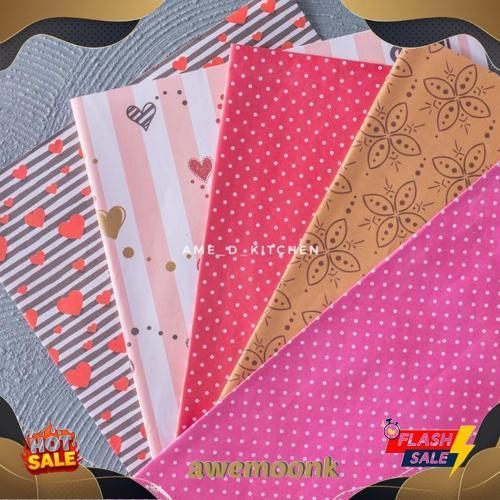 Grosir Tambahan Packing Kertas Kado Polkadot/Love/Batik + Bubble Wrap + Fragile