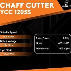 Terlaris Mesin Pencacah Rumput Yasuka Ycc1205S Yamichi Ymcc1205S 1000Kg/Jam / Chaft Cutter Yasuka Yc