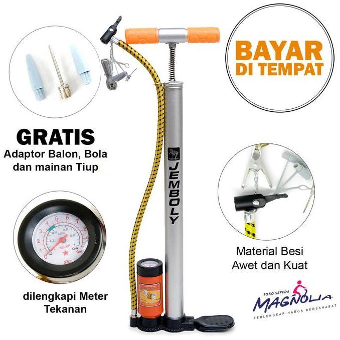 Pompa Ban Sepeda dan Motor Material Besi Merk Jemboly