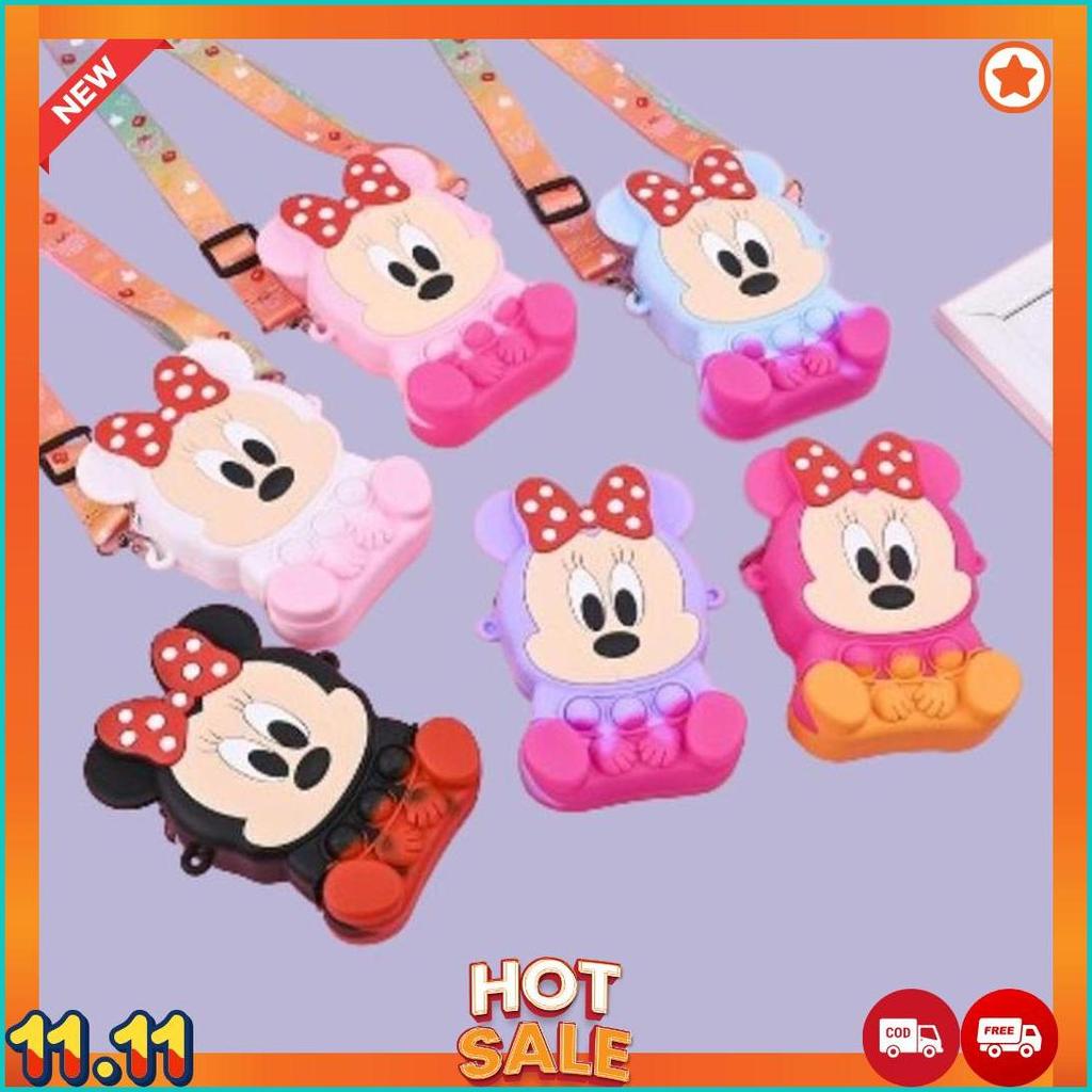 [Tas] Mini Pop It Silikon Minnie Mouse Premium Cod  [A6]