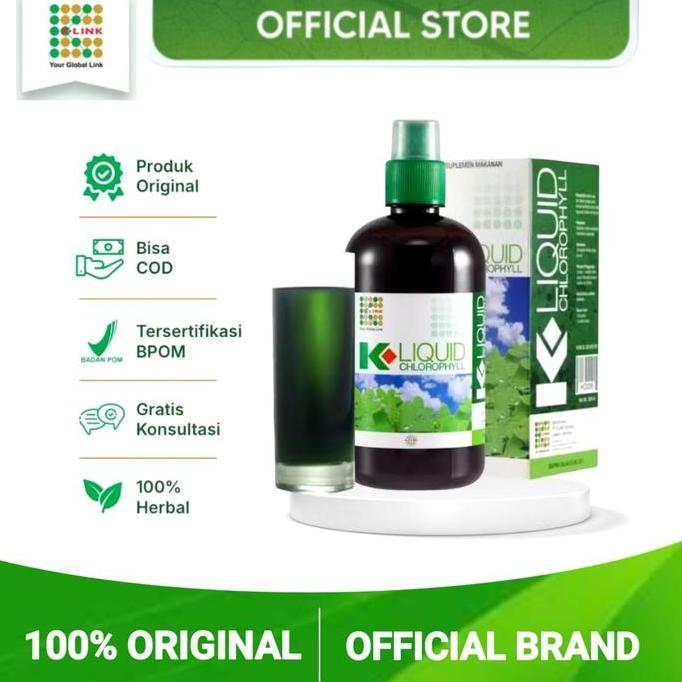 K Link Klorofil.K Liquid Chlorophyll 500 ml.Suplemen Klorofil K Link.Klorofil K Link Original BPOM.