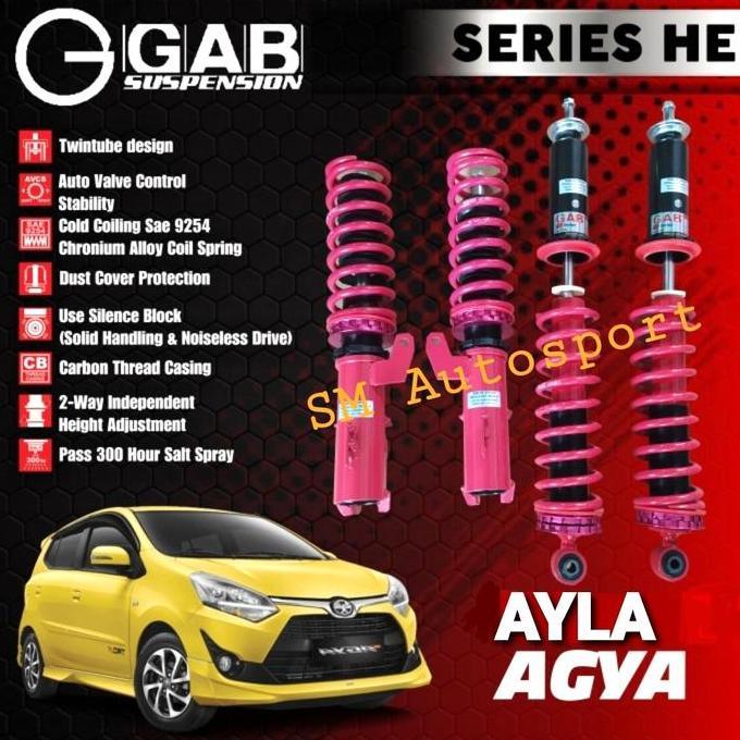 Terlaris Gab Hyper Enchance He Series Shockbecker Coilover Suspensi Agya Ayla