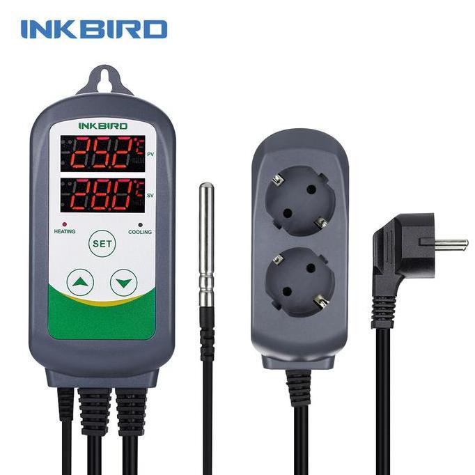 Premium INKBIRD ITC-308 Digital Prewired Pengontrol Suhu Termostat Pemanasan Pendinginan Dengan Prob