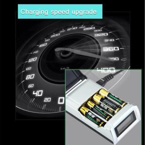 Smart Intelligent Charger Baterai 4 Slot For Aa/Aaa/Nimh/Nicd/Alkaline