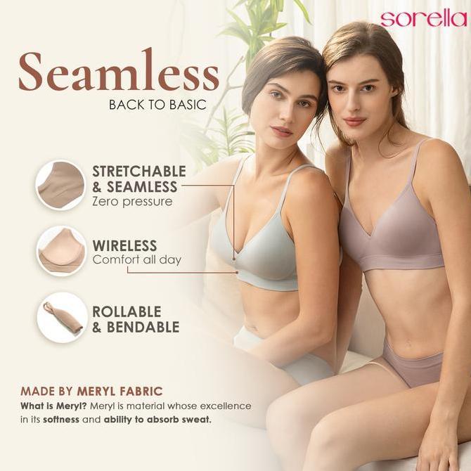 NEW SORELLA SEAMLESS BRA S10-28525B - BLACK ORI