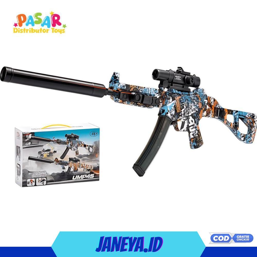 Termurah Mainan Anak WH26-4 UMP45 ELECTRIC AIMED AT THE TARGET BTC-0015 Mainan Tembakan Outdoor Seru