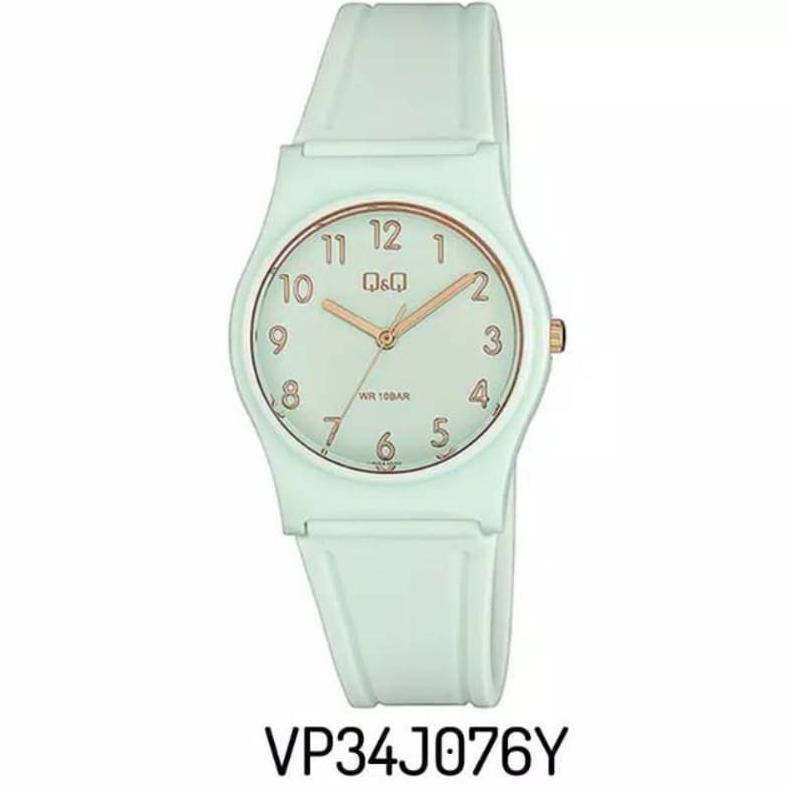 Q&Q ORIGINAL QQ ORI QNQ VP34 RUBBER BAND LADY WATCH VP34J075Y - 080Y Jam Tangan