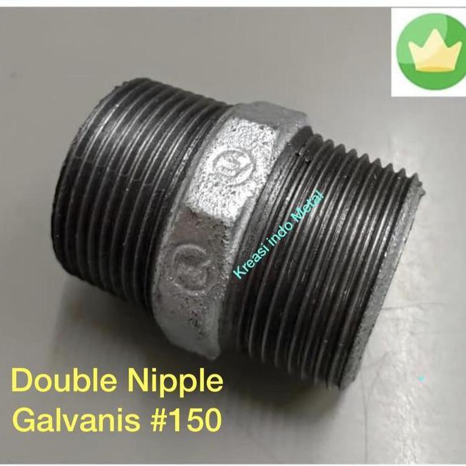 11/2 Double nipple Galvanis (Drat) 1,5" Niple Nepel nipel Besi Gip