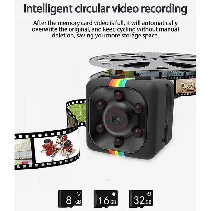 CCTV Mini WiFi 1080P Sudut 110 IR Night Vision Baterai 300mAh MicroSD 128GB Untuk Rumah Kantor Mobil