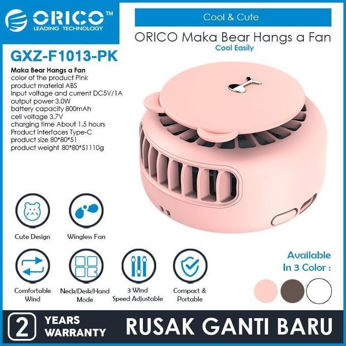 Orico Usb Neck Fan Maka Bear 800Mah - Gxz-F1013