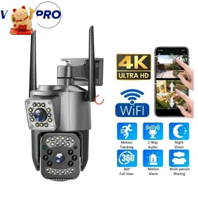 Kamera Cctv App V380Pro Dual Lens Ip Camera Cctv Outdoor Waterproof