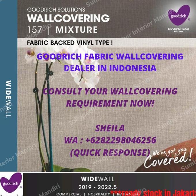 Terlaris Wallsmart Goodrich Wallpaper (Fabric Backed)