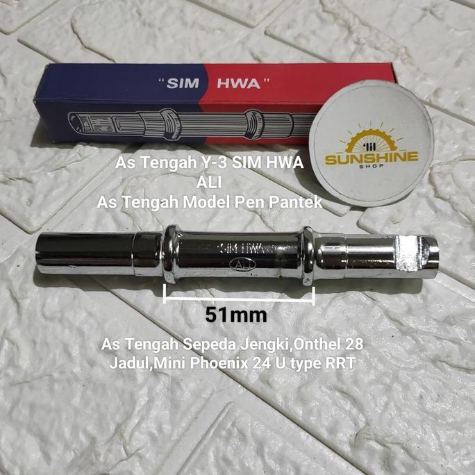 As BB Tengah BULAT Model Kuncian Pen Untuk Crank Gir Sepeda Onthel 28 Ontel Jengki Mini Jadul