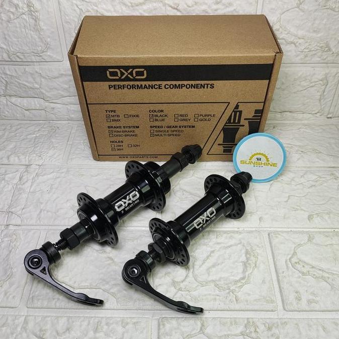 Hub 36H OXO HB201 BEARING QR Alloy DRAT ULIR Gir Freewheel MultiSpeed Sepeda MTB Federal Lipat Seli 
