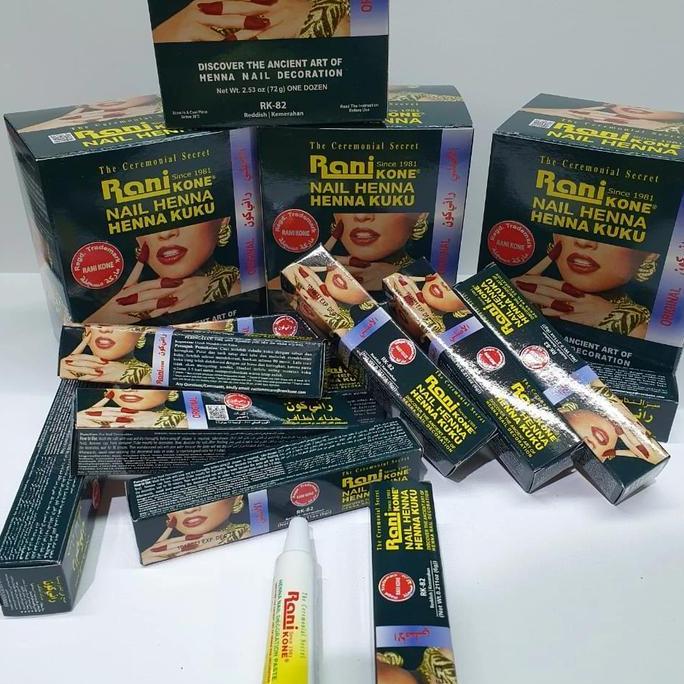 (12 pc) henna kuku RANI rk-82 saudi red reddish merah original BPOM