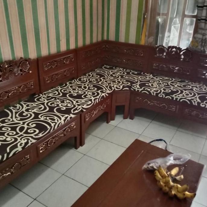 Busa Alas Duduk kuris kayu L, kursi sudut Tebal 5cm CO