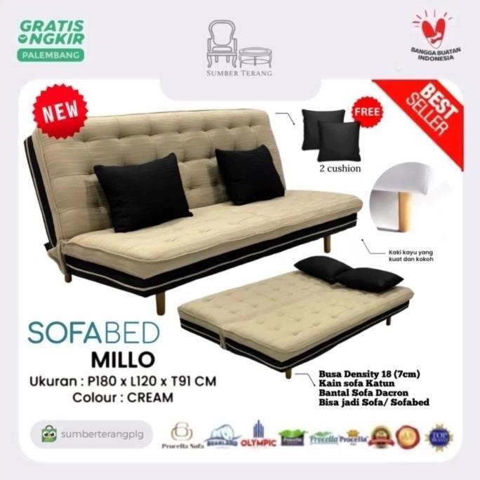 Procella Sofa Bed Millo / Sofabed Minimalis / Sofa Santai / Kursi Tamu CO