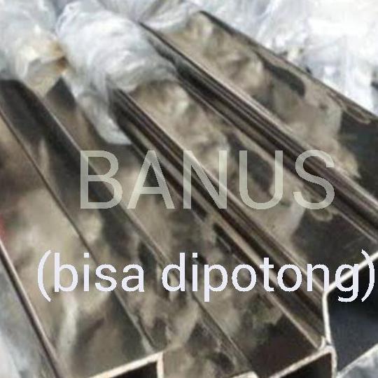 Pipa hollow stainless 25 x 25 x 1,2 mm / 2,5 cm x 2,5 cm pipa kotak
