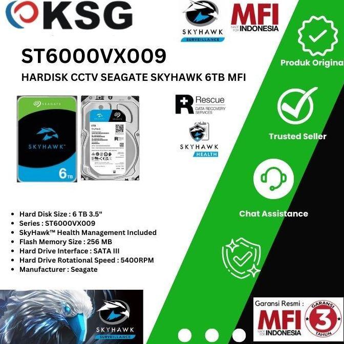 Hardisk CCTV Seagate Skyhawk 6 TB MFI