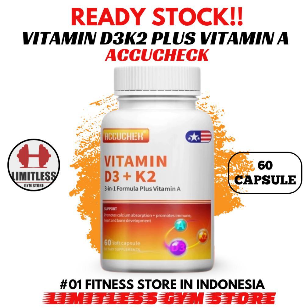 (Promo) Usa Vitamin D3 10.000 Iu + K2 + Vit A 3000Iu 60 Kapsul Original