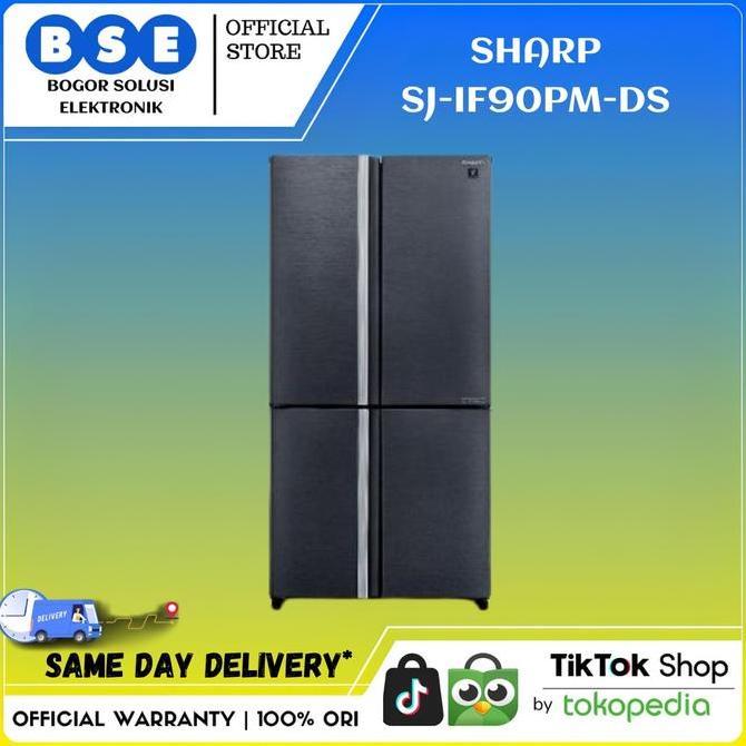 Promo Kulkas 4 Pintu Sharp Sj-If90Pm-Ds 639 L | Sjif90Pmds | Sj If90Pm Ds
