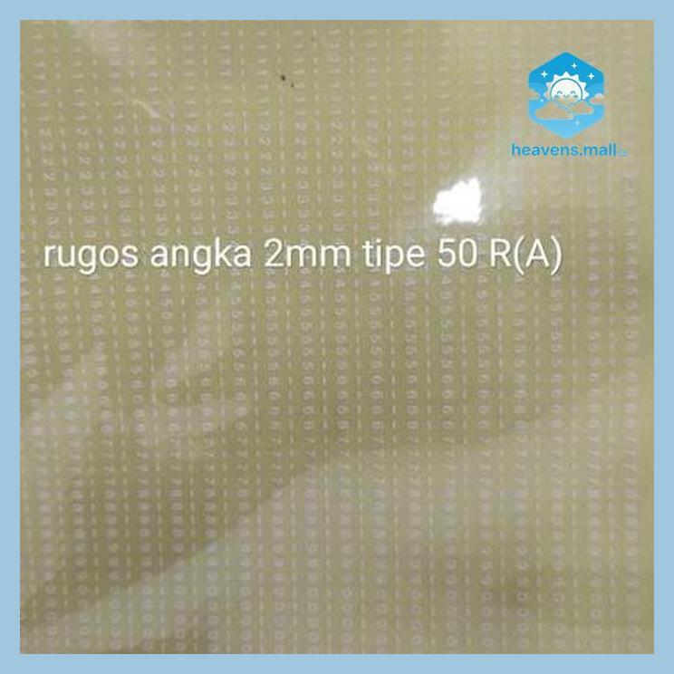 RUGOS ANGKA 2 MM PUTIH TIPE 50 R (A) ( ALAT TULIS SEKOLAH KANTOR KAMPUS KULIAH )