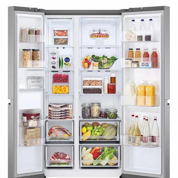 Grosir Lg Side By Side Gcb257Slvl Inverter Gc-B257Slvl Kulkas Inverter Gcb257