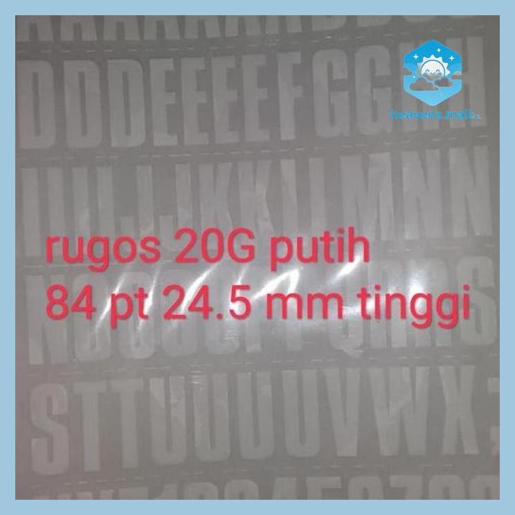 RUGOS HURUF JUMBO WARNA PUTIH TIPE 20 G 24.5MM ( ALAT TULIS SEKOLAH KANTOR KAMPUS KULIAH )