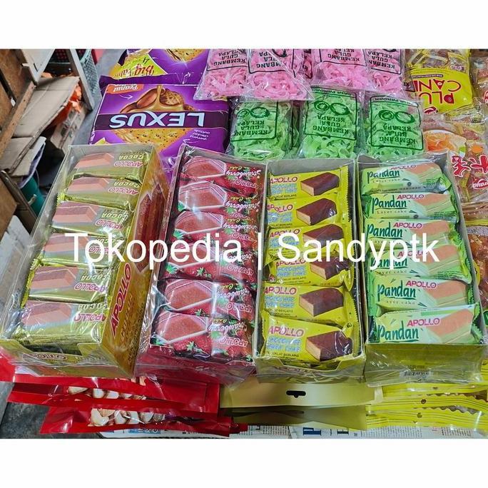 Apollo Layer Cake Kue Bolu Lapis Pandan Coklat Malaysia