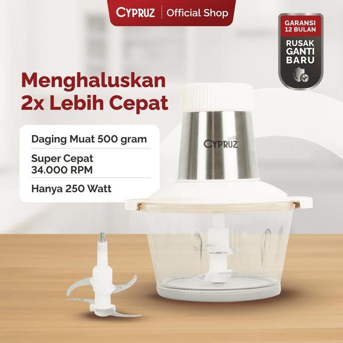 Cypruz Meat Grinder Blender Food Chopper Penggiling Daging Multifungsi