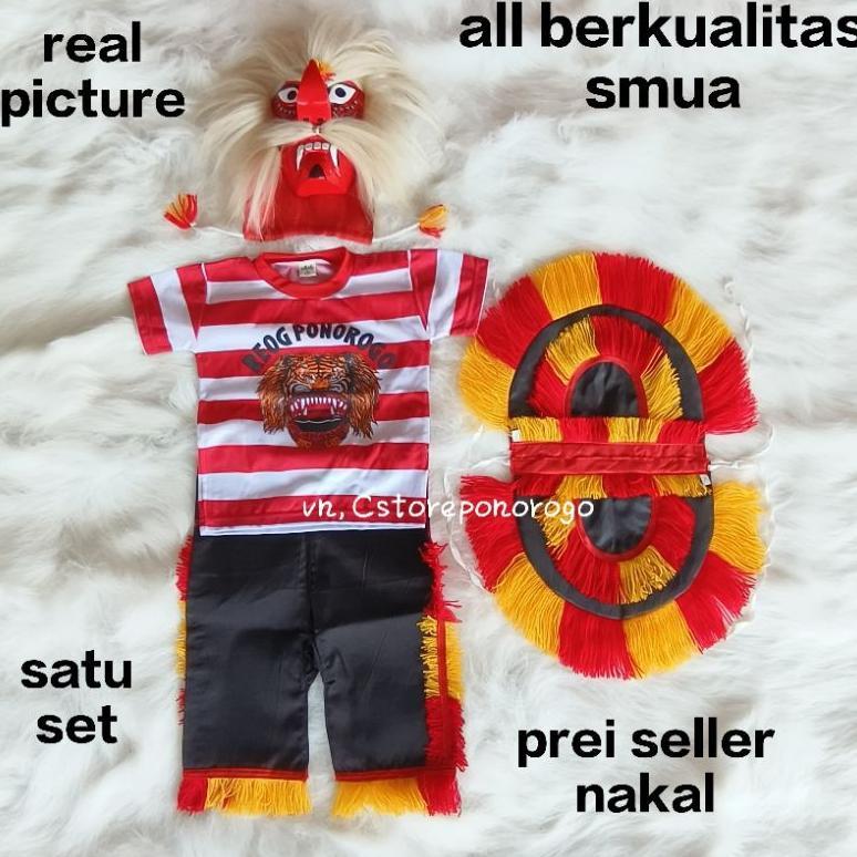 Tuhfah - Baju Reog Anak Satu Set / Baju Ganong / Baju Reog / Baju Setelan / Kostum Ganong / Ganongan