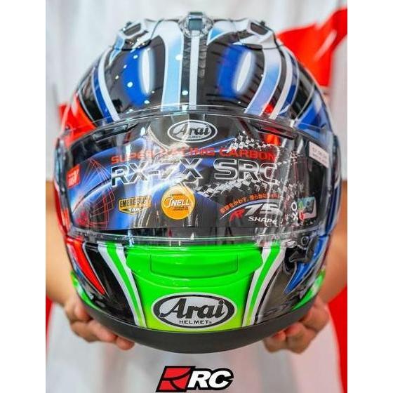 Terlaris Helm Motor Full Face - Arai Rx7X Green Nakano Src Carbon Original