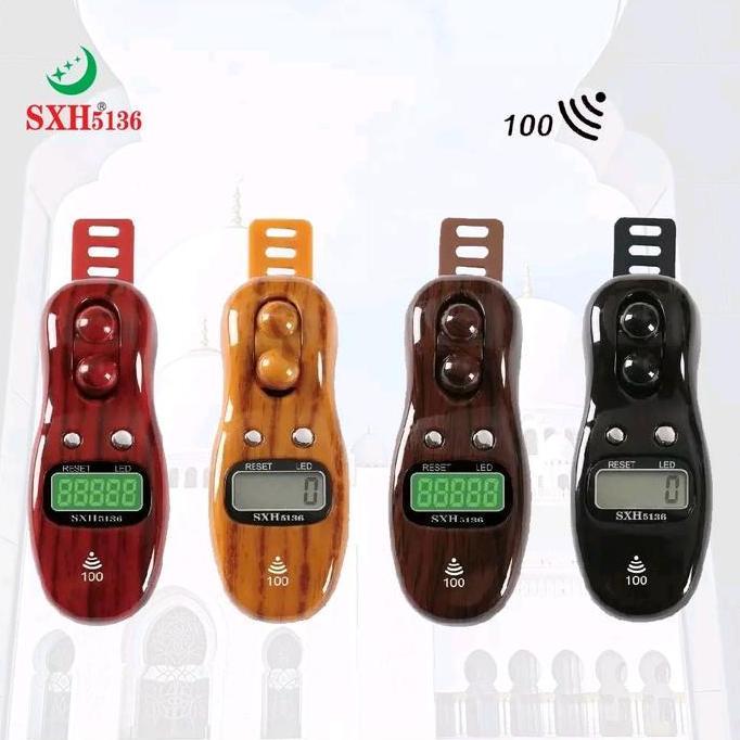 SXH tasbih digital LED 100 bunyi kayu 3003