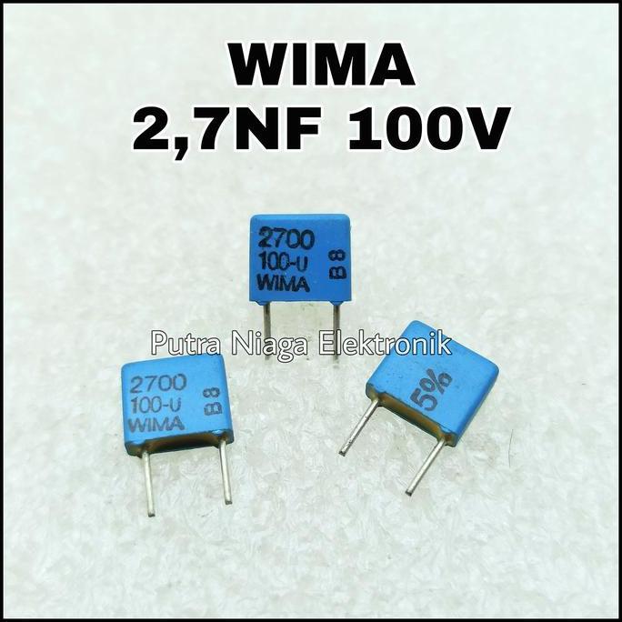 Murah (1) Kapasitor 2,7NF 100V WIMA 2N7 100Volt 2.7NF kode 2700 100 Volt putran1a dijamin