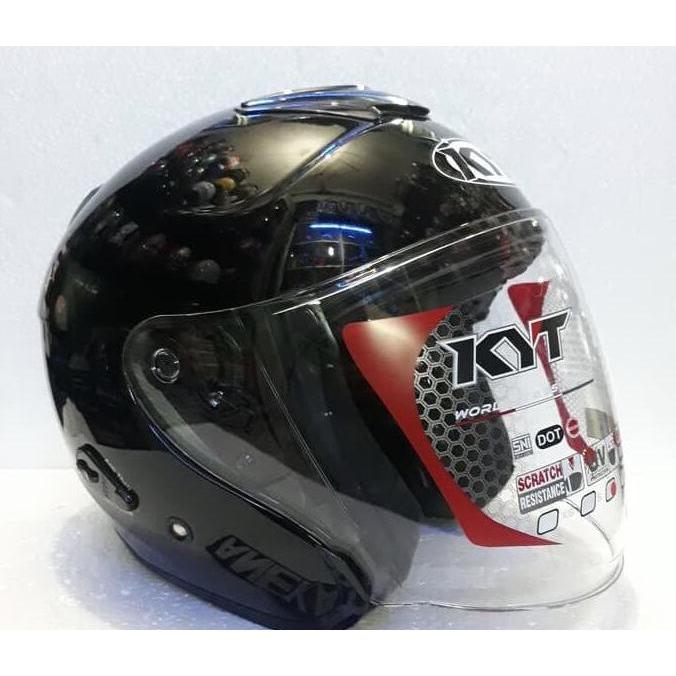 Terlaris Helm Kyt Kyoto Hitam Glossy