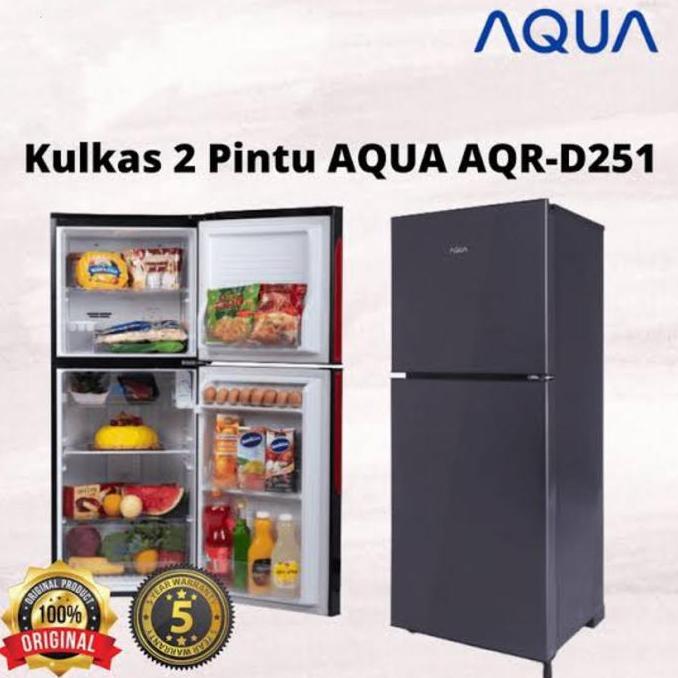 Terlaris Kulkas Aqua 2 Pintu Aqr D251 Promo