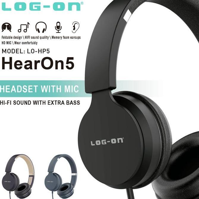 Log On Hear On 5 Headphone Headset Bando   Earphone Sporty