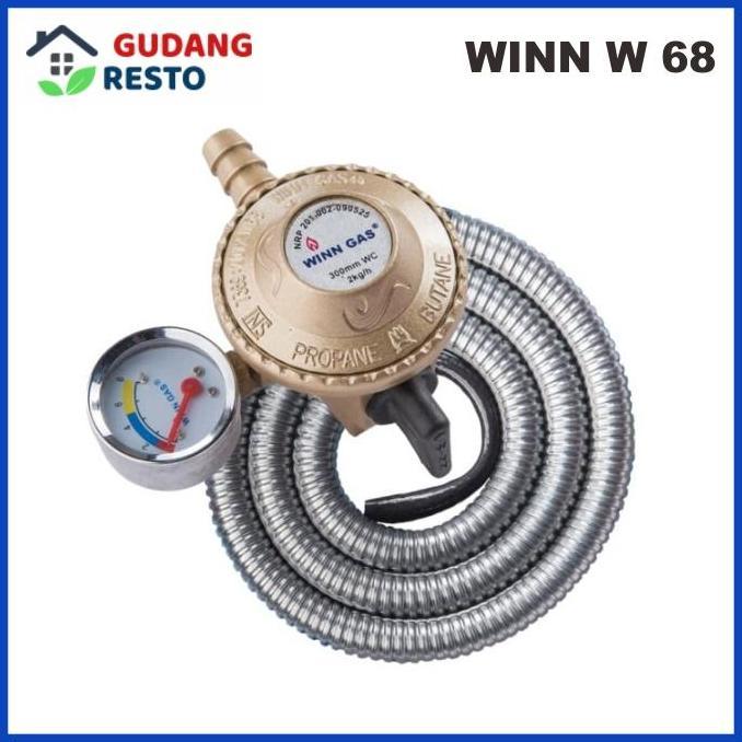 Selang dan Regulator Gas LPG WINN Flexi / Spiral + meter