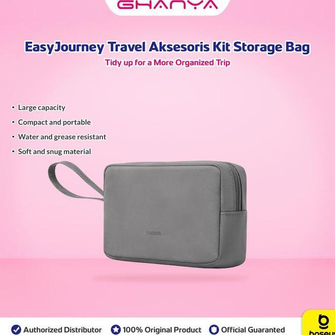 NEW BASEUS EASYJOURNEY TRAVEL AKSESORIS KIT STORAGE BAG POWERBANK KABEL CHARGER DOMPET HP TAS KECIL 