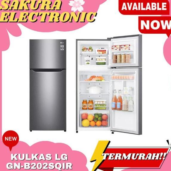 Terlaris Kulkas Lg 2 Pintu Gn-B202Sqir 202 Liter Low Watt | Kulkas 2 Pintu Hemat Listrik