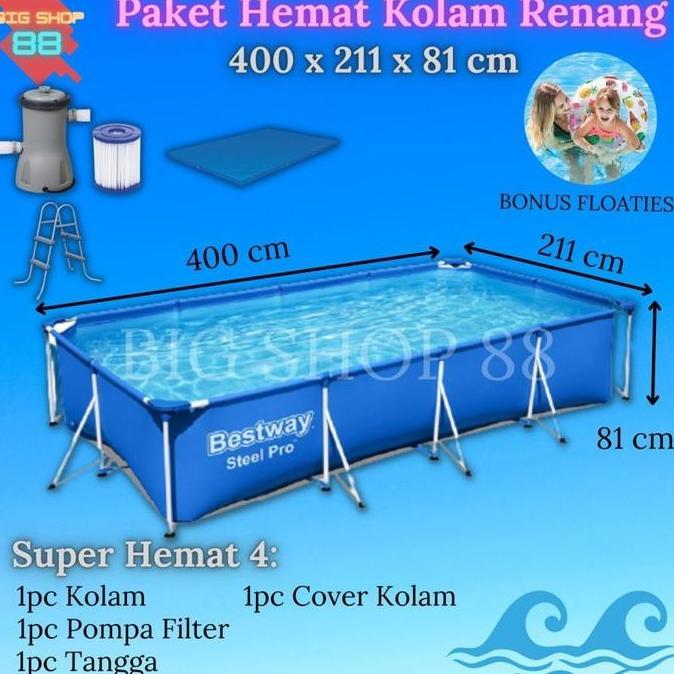 Spesial Kolam Renang Bestway Portable Frame Kolam Renang Anak Jumbo 4M 4Meter