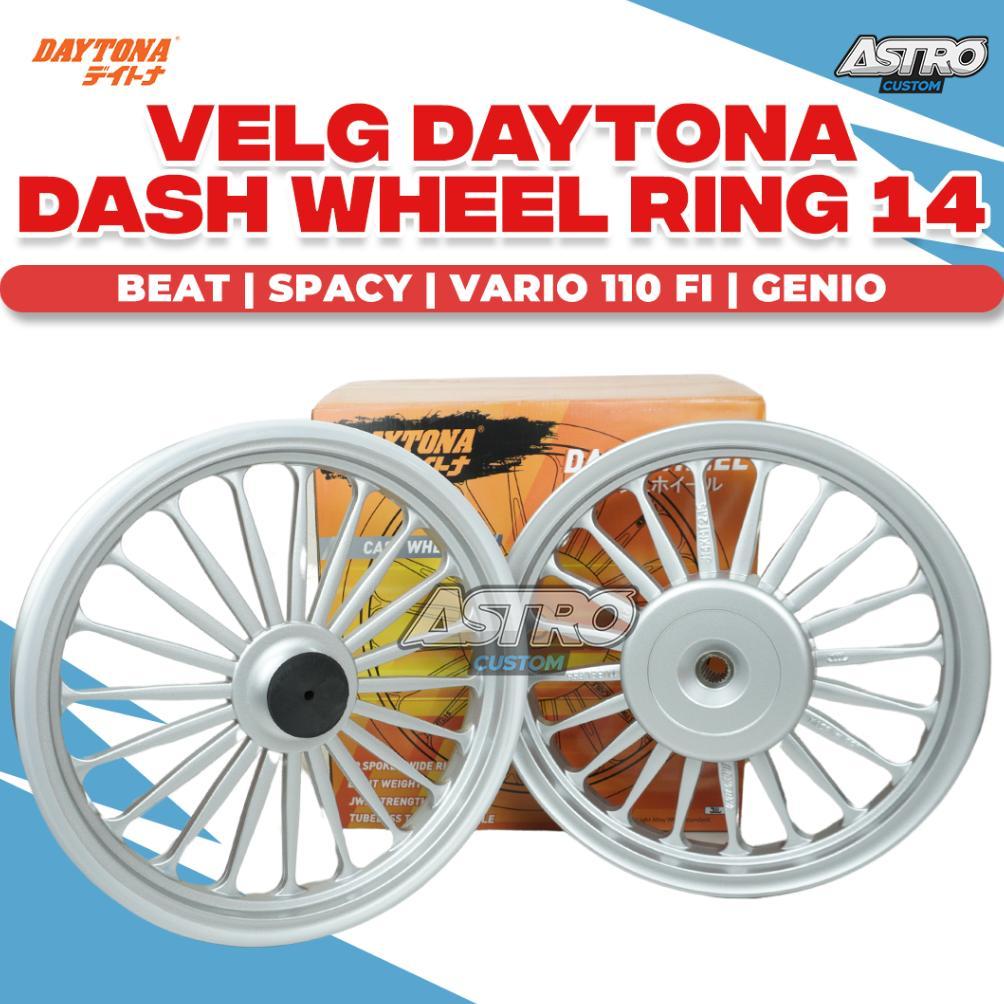 Velg Daytona Beat Deluxe Scoopy Vario 110 FI ESP Genio Spacy Dash Wheel Depan Belakang Roda Ring 14