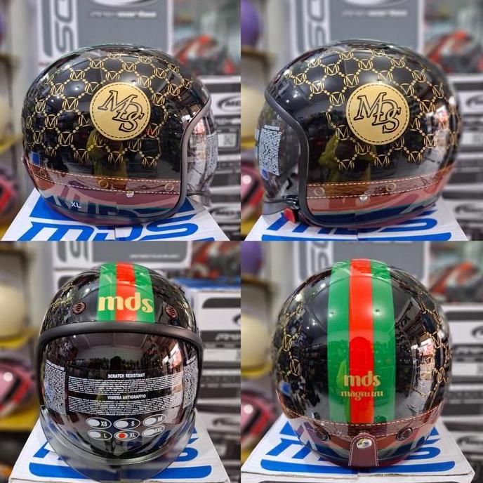 HELM MDS MAGNUM #1 BLACK MDS RETRO