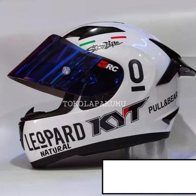 KYT HELM R10 SOLID WHITE FULL PAKET GANTENG KYT