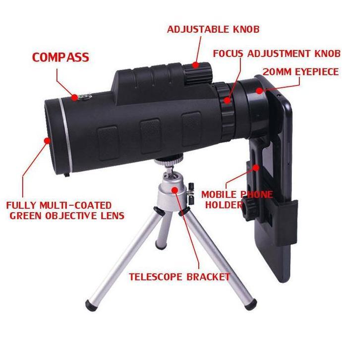 Miliki Teleskop Handphone Monocular 50X60 Sp / Teropong Zoom Jarak