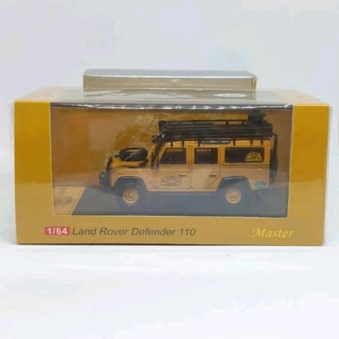 master 1/65 land rover defender 110 camel trophy clean version diecast (s)