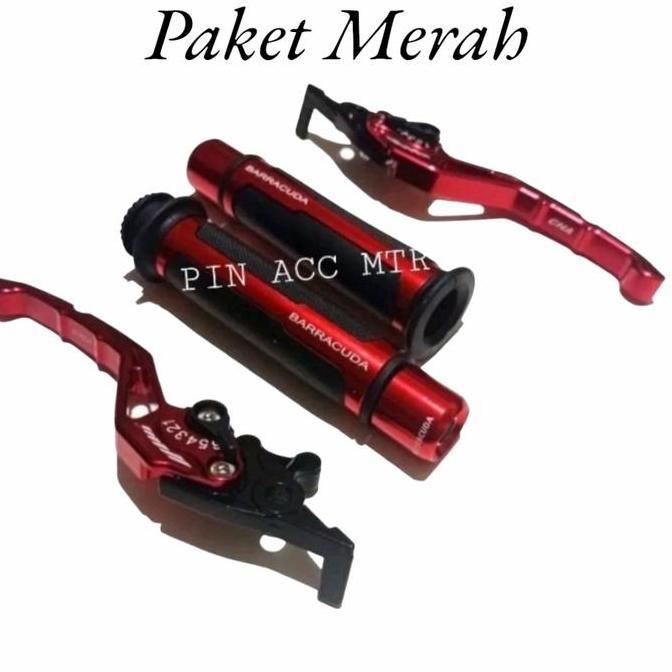 PAKET VARIASI PNP PCX150/PCX160 HANGRIP GAS BARRACUDA + HANDLE REM