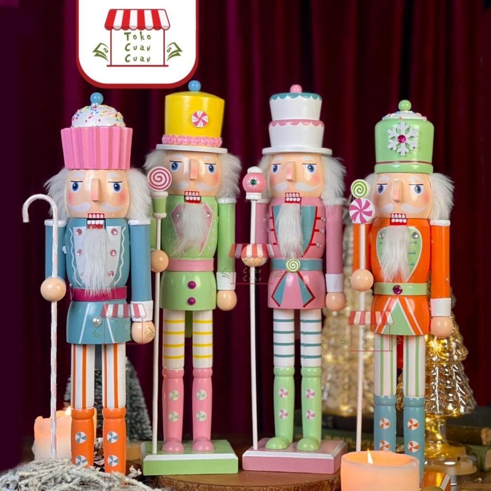 Ratnawatibox Tcc Christmas Nutcracker Soldier Patung Natal Dekorasi Natal Hiasan Natal Impor Aksesor
